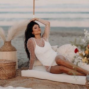 White Pearl beach coverup